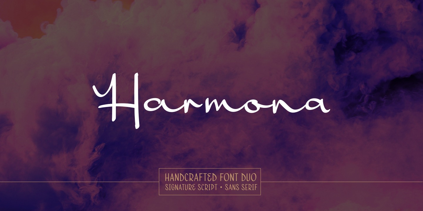 Beispiel einer Harmona-Schriftart